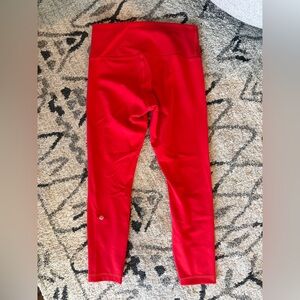 Lululemon Red Wunder Train High Rise -  25” Leggings, sz. 10